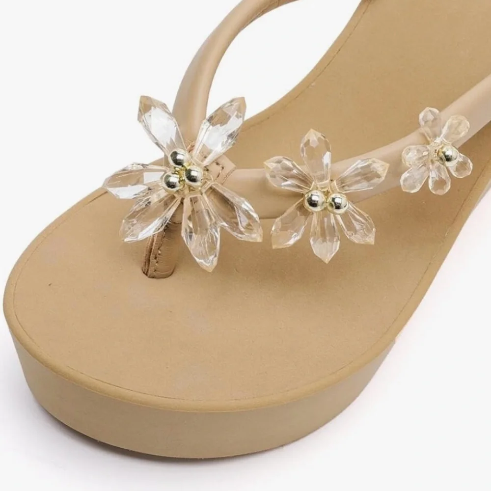 MMbyzhuo Platform Flip Flops Wedges Sandals flip flop Shoes Summer Comfy Thong 8